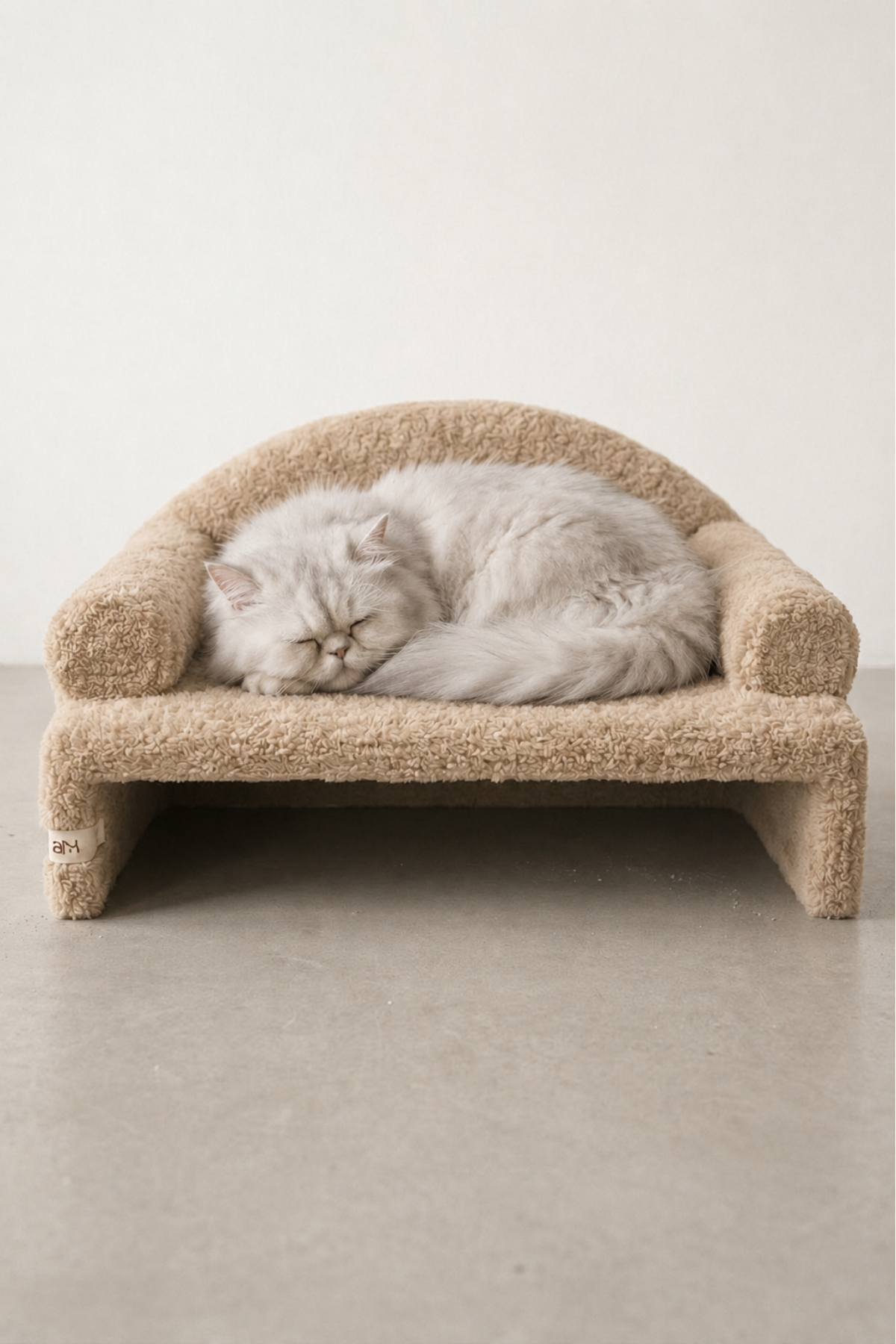 Reyo Pet Peluş Kedi Oturma Koltuğu Kedi Yatağı Bej