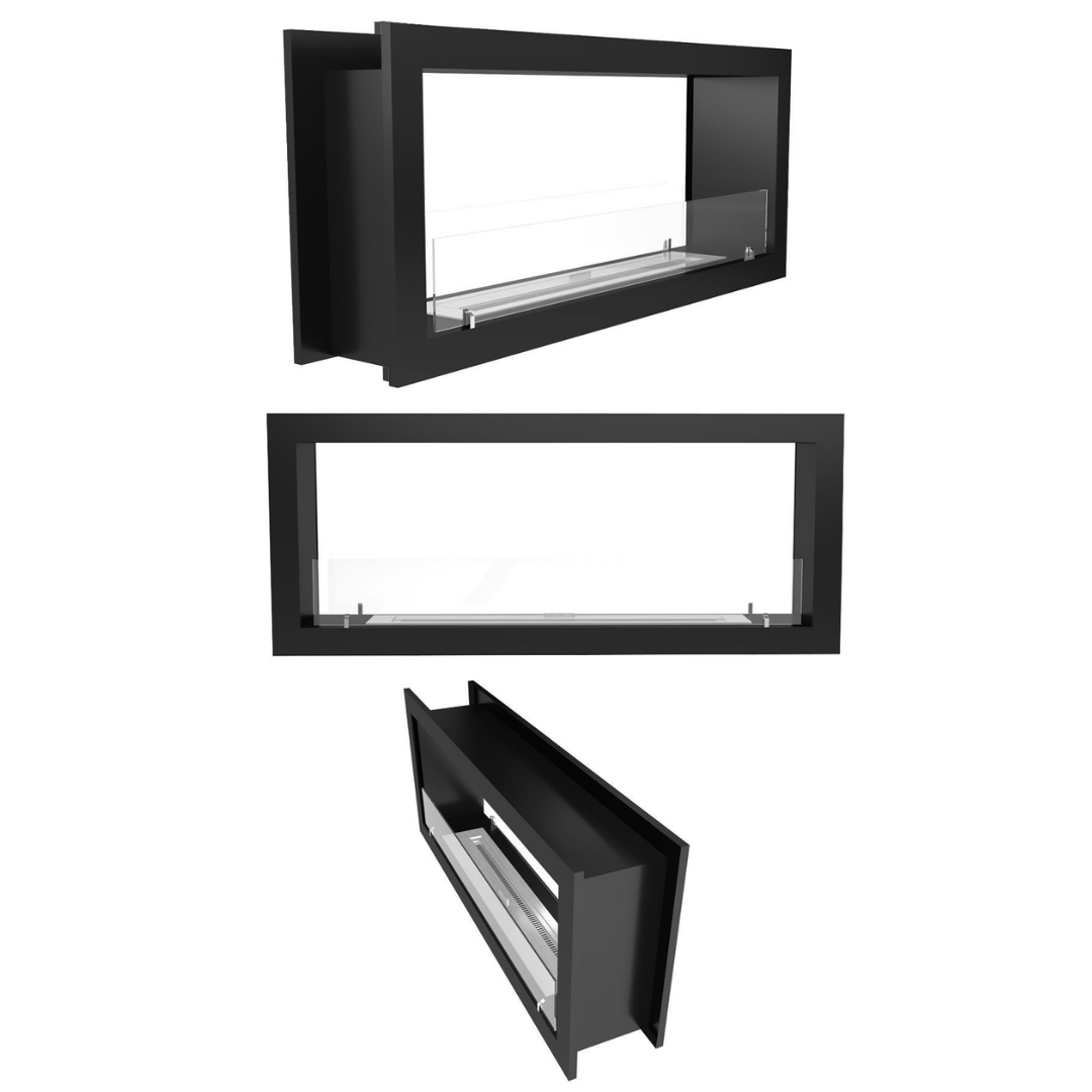 Korflame Çift Taraflı 130 Cm Bioetanol Bacasız Şömine