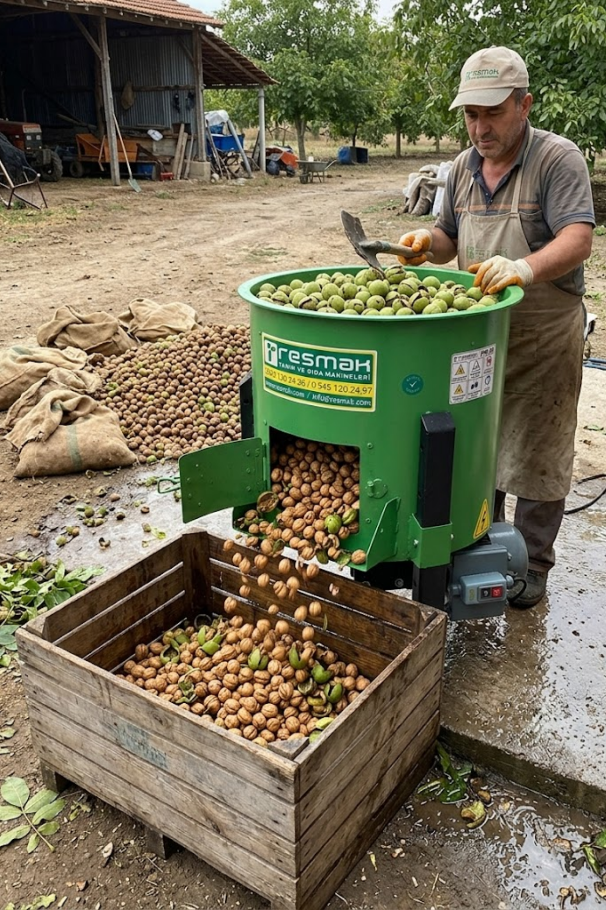 Resmak PM80 80 Litre 40 Kg Ceviz Soyma Makinesi