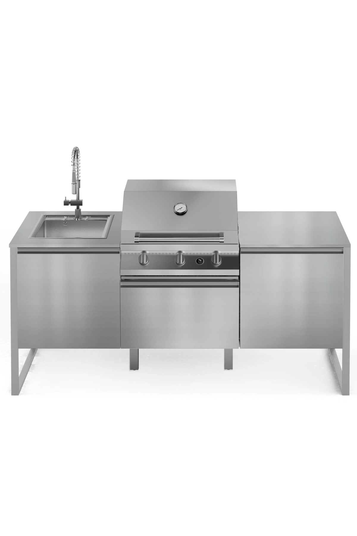 Berfmann Steel Latemar T20 Paslanmaz Çelik Outdoor Barbekü Mutfak Ünitesi
