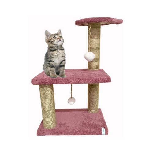 Reyo Pet Katlı Yavru Kedi Tırmalama Tahtası Gül Kurusu