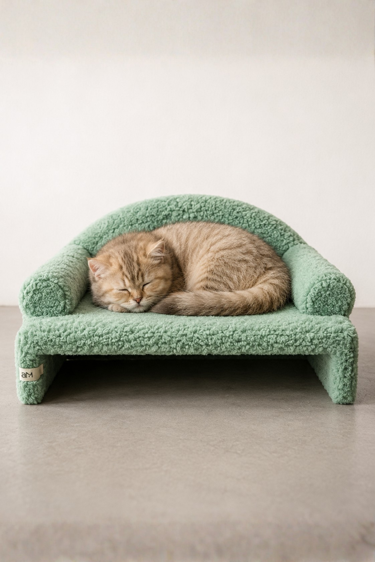 Reyo Pet Peluş Kedi Oturma Koltuğu Kedi Yatağı Yeşil