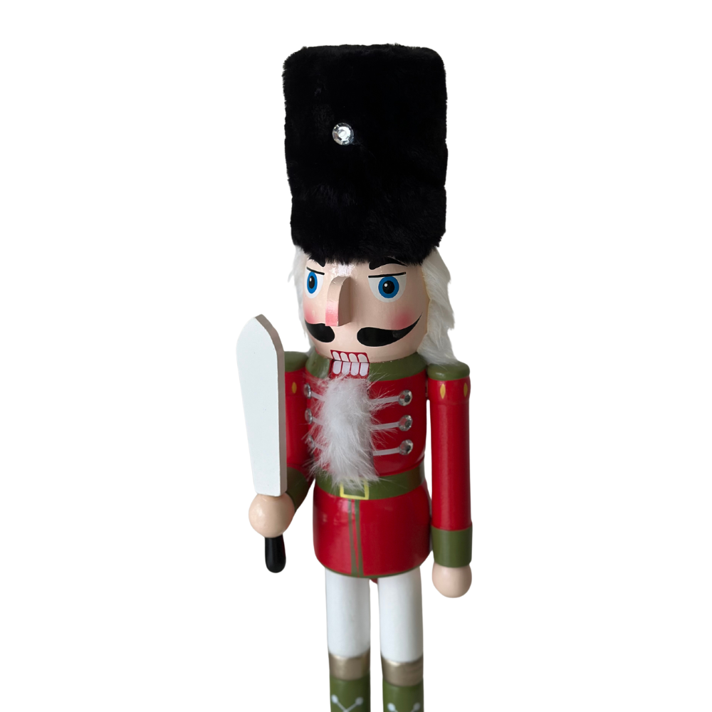 Reyo Home Kırmızı Fındıkkıran Kurşun Asker Biblo Figür Büyük Boy 50 cm
