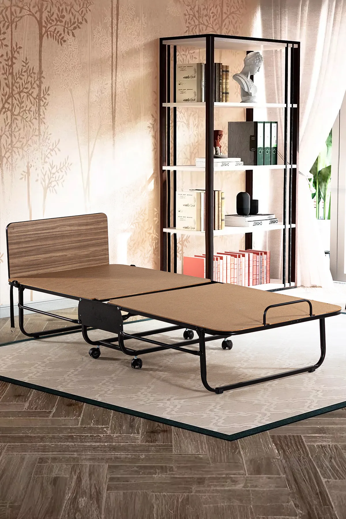 Niron Katlanır Yatak | 80x190 Cm Katlanabilir Portatif Karyola Ve Ortopedik Yaylı Yatak