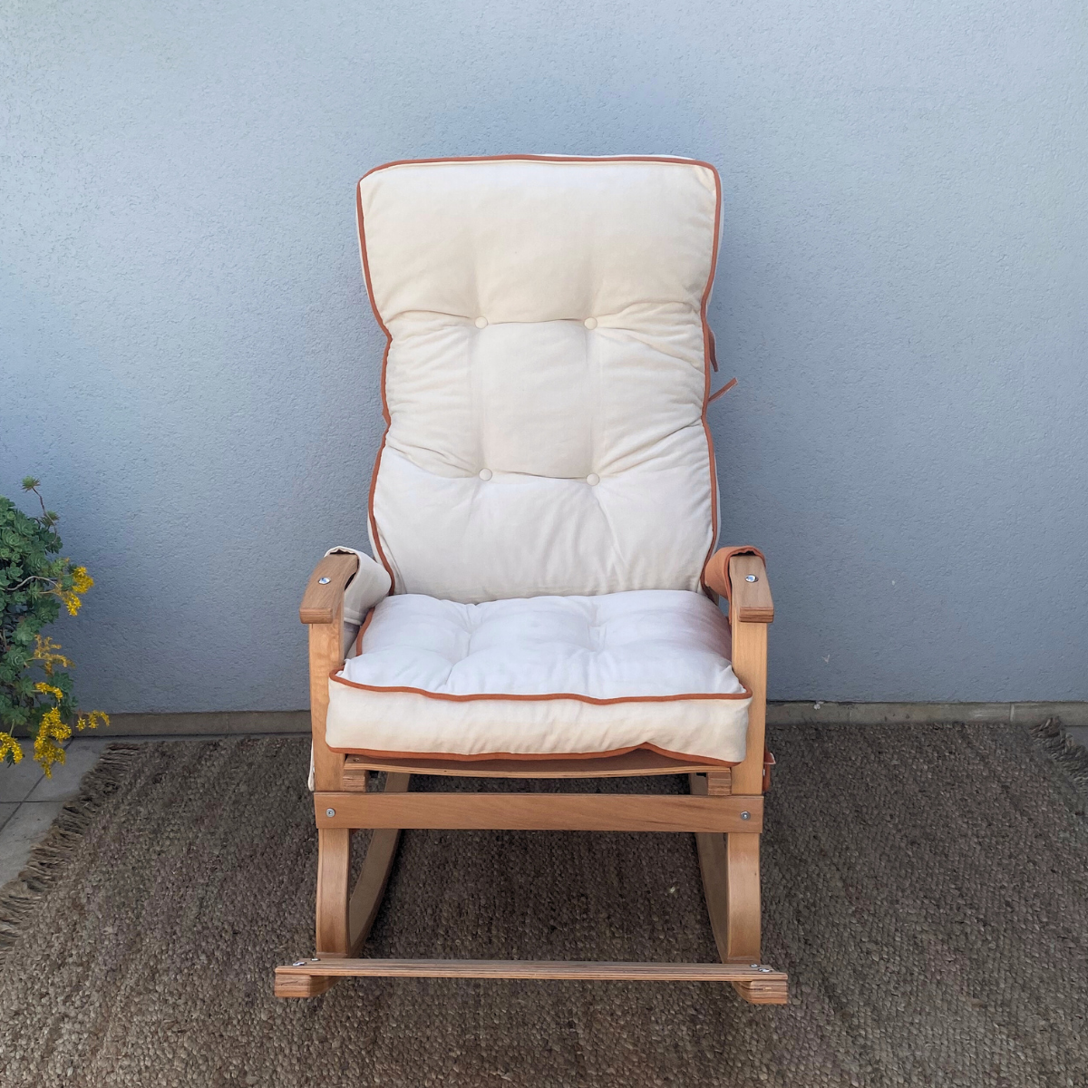 Reyo Home İndigo Kiremit Krem Sallanan Sandalye Dinlenme, Emzirme, TV Koltuğu Berjer MD-TV