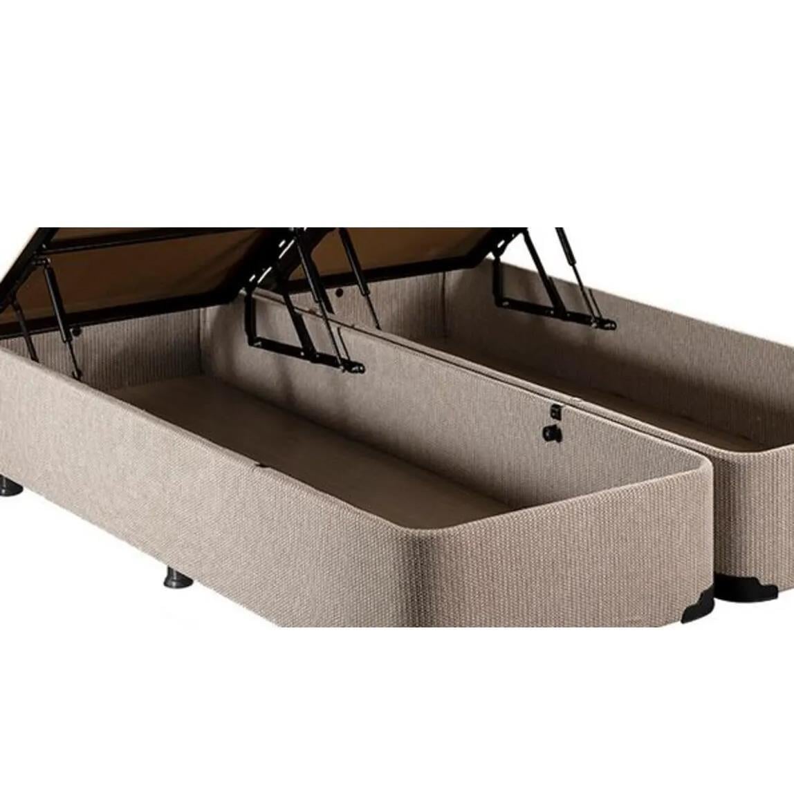 Niron Baza 90x190 cm Tek Kişilik Sandıklı Klasik Kumaş Baza