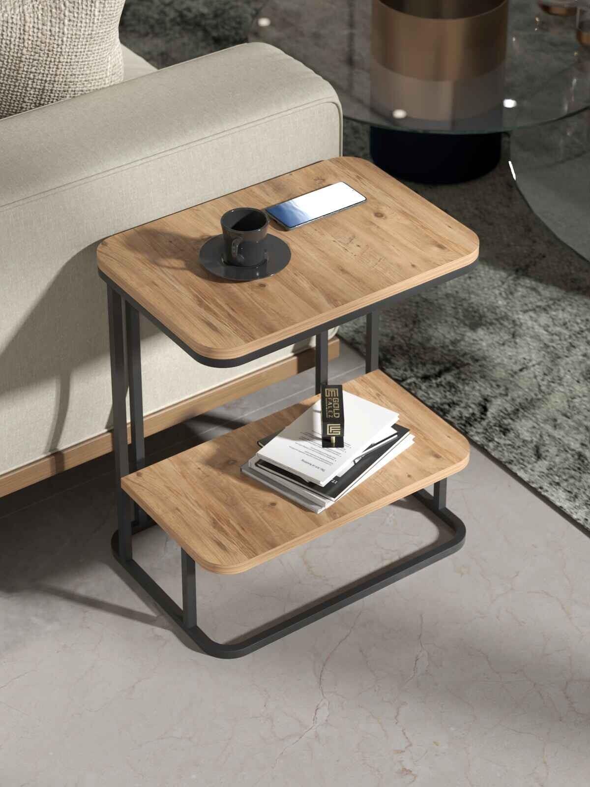 Reyo Falez 2 Katlı Koltuk Sehpası Yan Sehpa Atlantik Çam