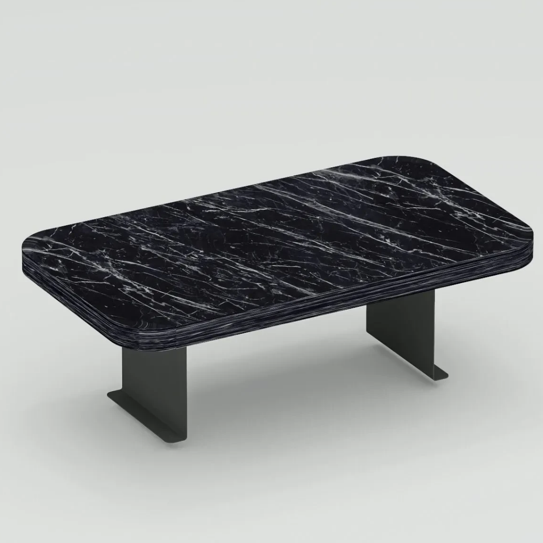 Gold Falez Dekoratif Yan Sehpa Dikdörtgen Bendir