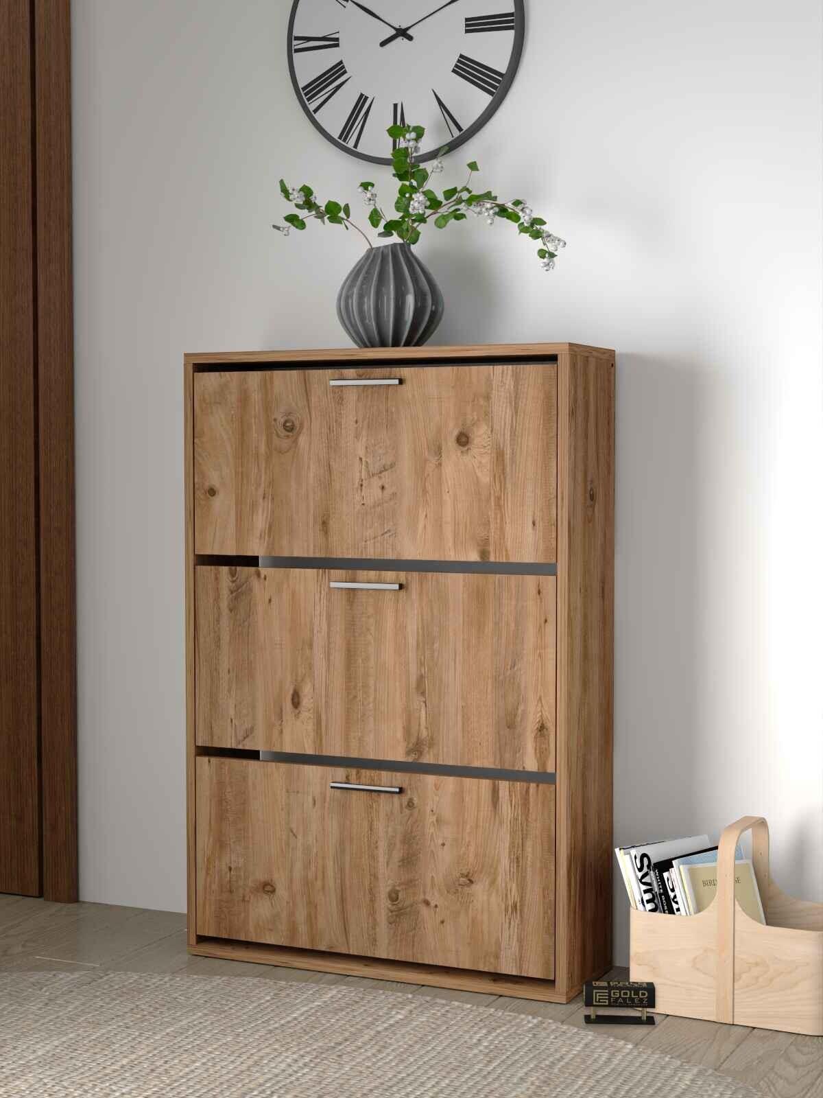 Reyo Falez Düşer Kapak Ayakkabılık 3 Bölmeli Ayakkabılık