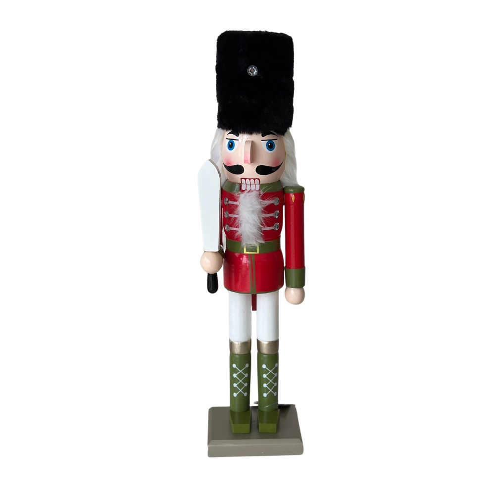 Reyo Home Kırmızı Fındıkkıran Kurşun Asker Biblo Figür Büyük Boy 50 cm