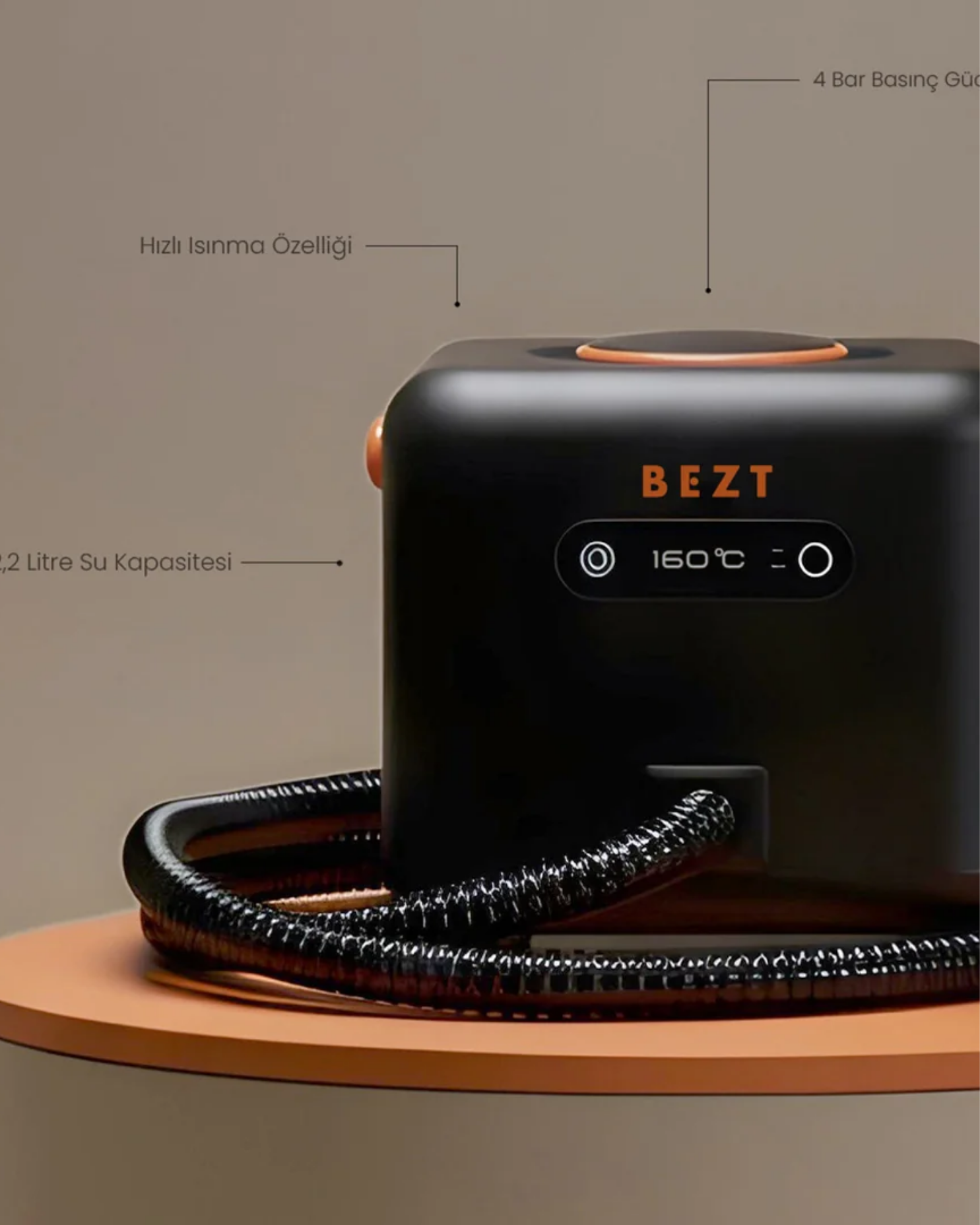 Bezt Steam Pro 30 Saniyede Hızlı Isınma 4.5 Bar 1650W Buharlı Temizlik Makinesi 
