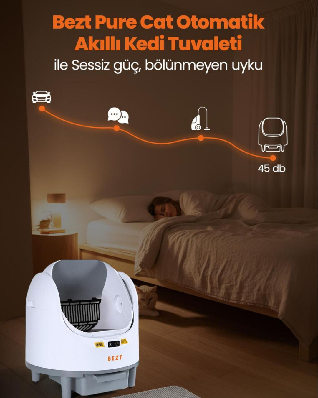 Bezt Pure Cat Otomatik Akıllı Kedi Tuvaleti