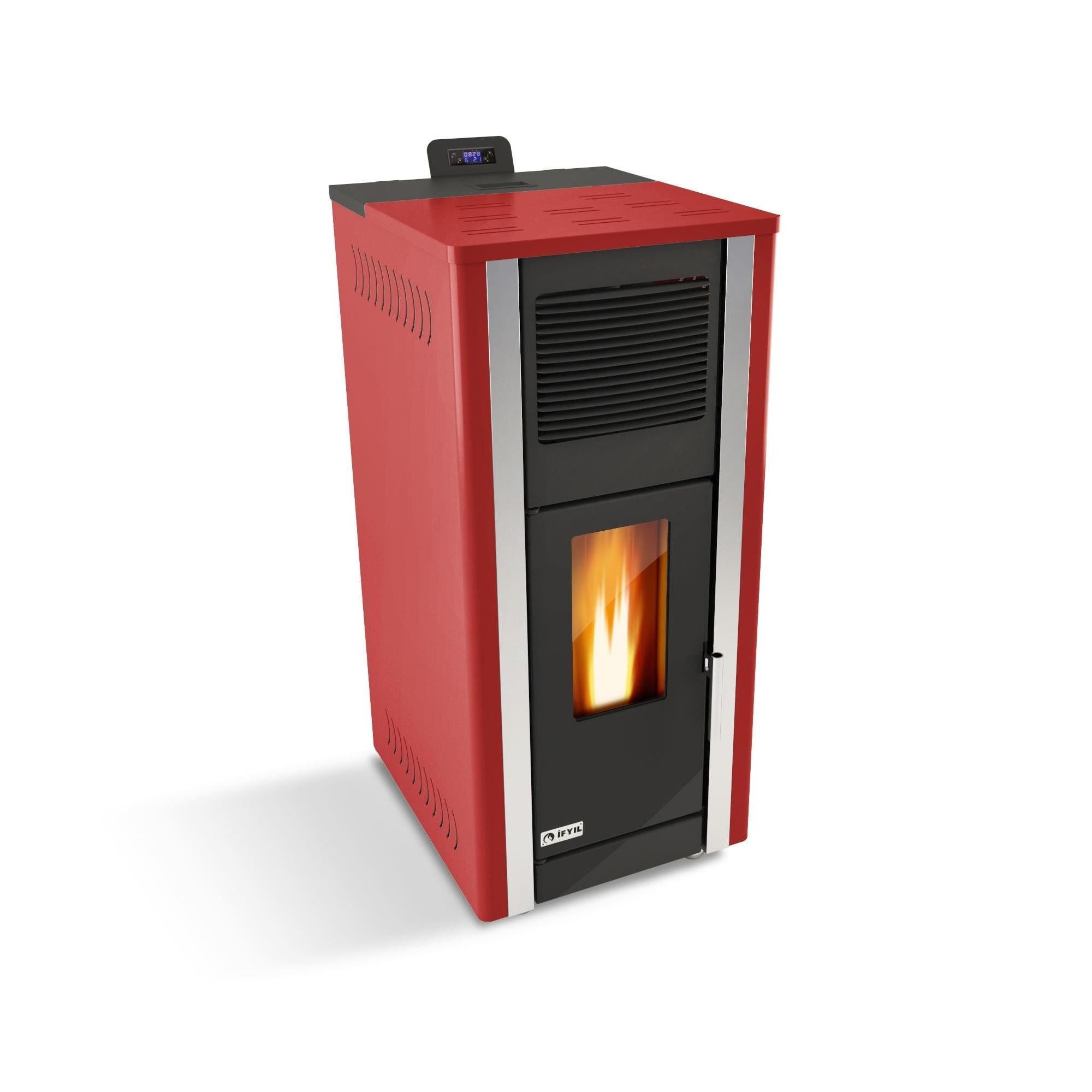 İfyıl Efes Plus 10kW Çift Fanlı Kuru Sistem Üflemeli Pelet Sobası