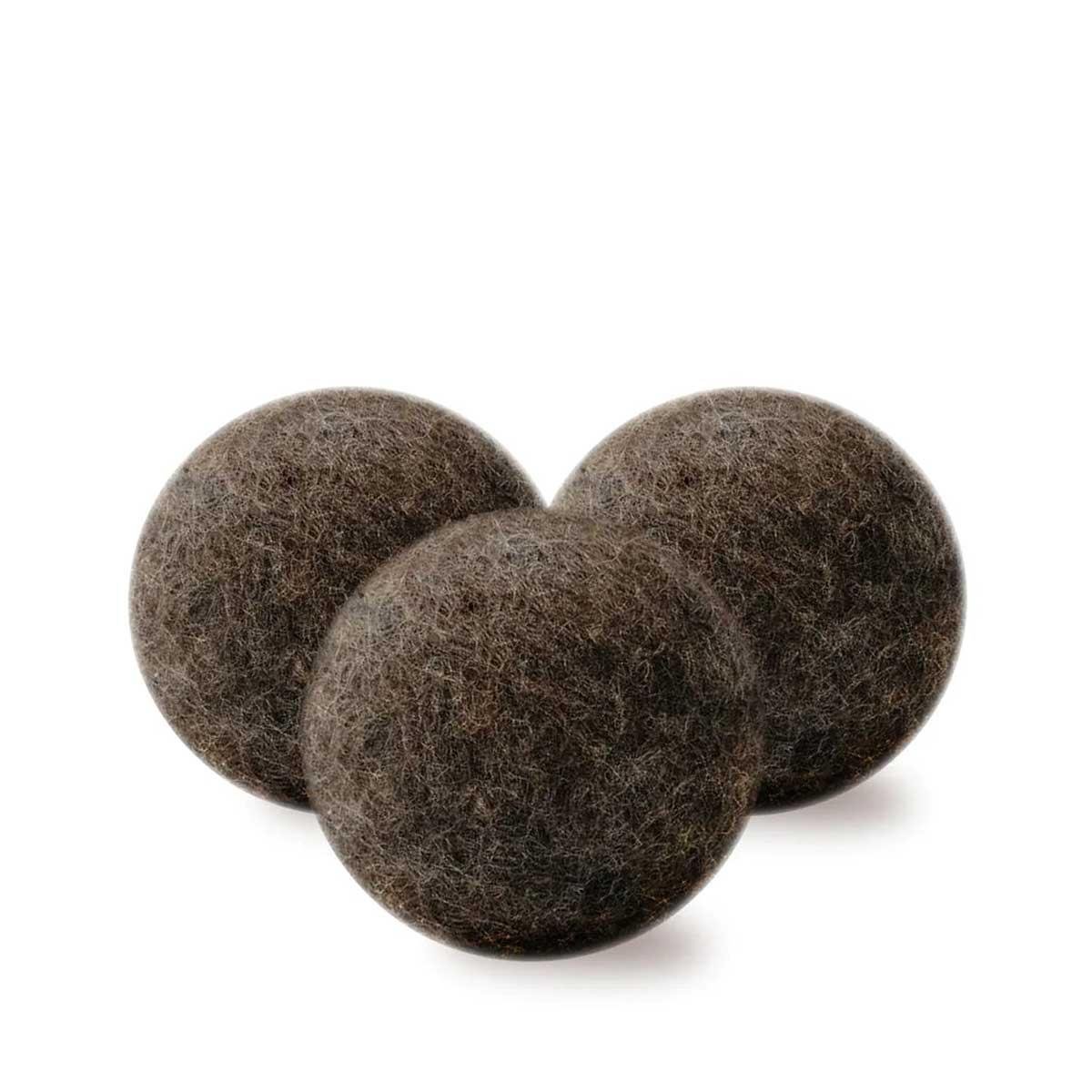 Reyo %100 Saf Yün Kurutma Makinesi Topu 3'lü Set - L Boy Kahverengi - Kimyasalsız Doğal Yumuşatıcı ve Antistatik Etki