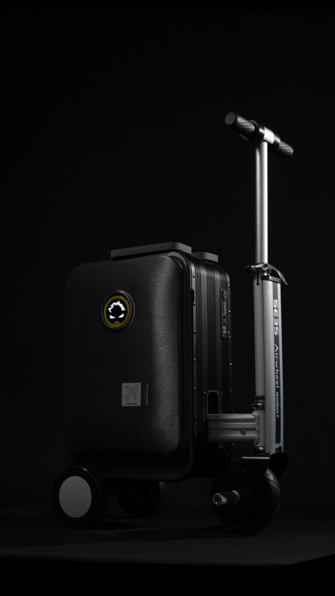 AirWheel SE3S Elektrikli Binilebilir Scooter Valiz Siyah