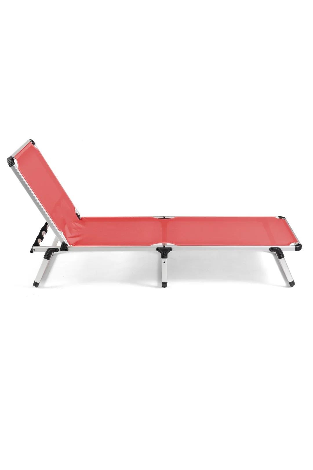 Reyo Katlanır ve Taşınır Şezlong Kırmızı
