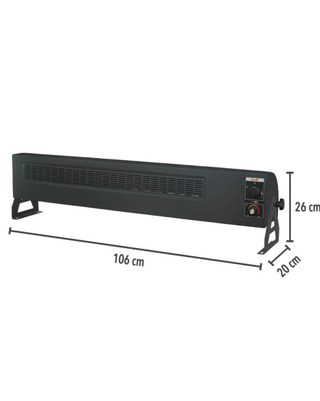 Heatbox HB3606000F 360 6000W Monofaze Elektrikli Fanlı Isıtıcı Füme