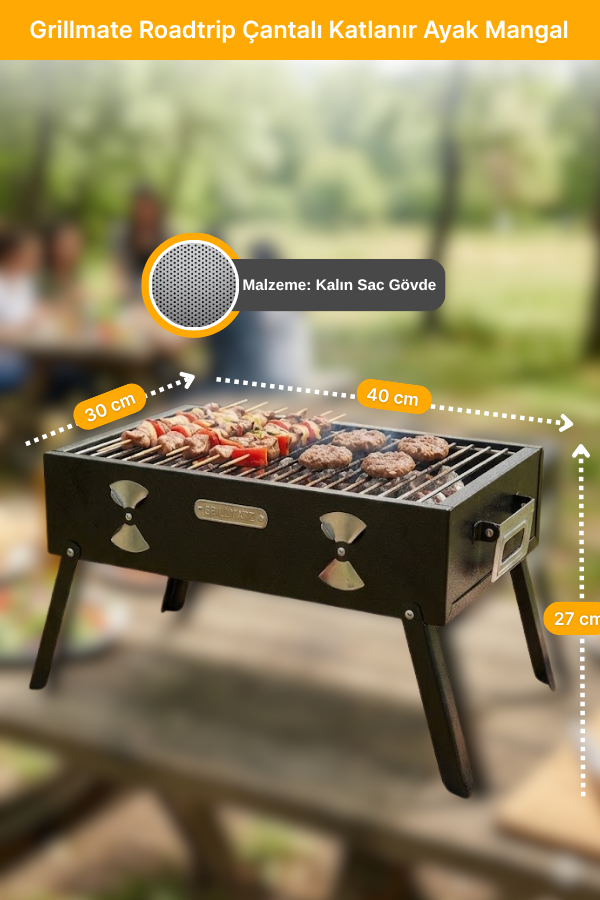 Grillmate Roadtrip Çantalı Katlanır Ayak Mangal