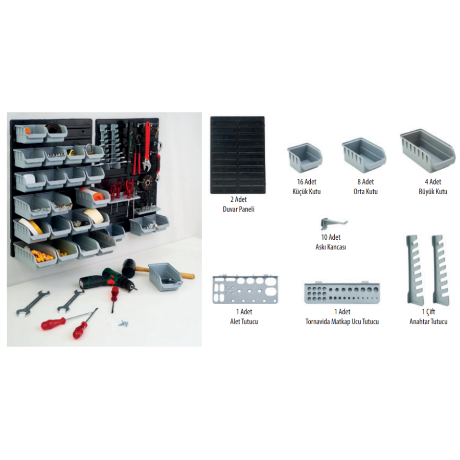 Port-Bag Duvar Paneli Seti 43 Parça