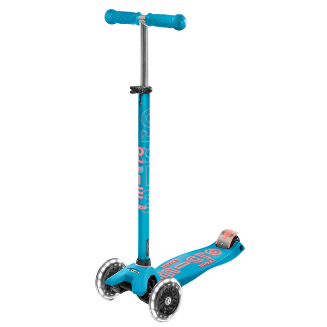 Micro Maxi Micro Deluxe LED 3 Tekerlekli Scooter Aqua
