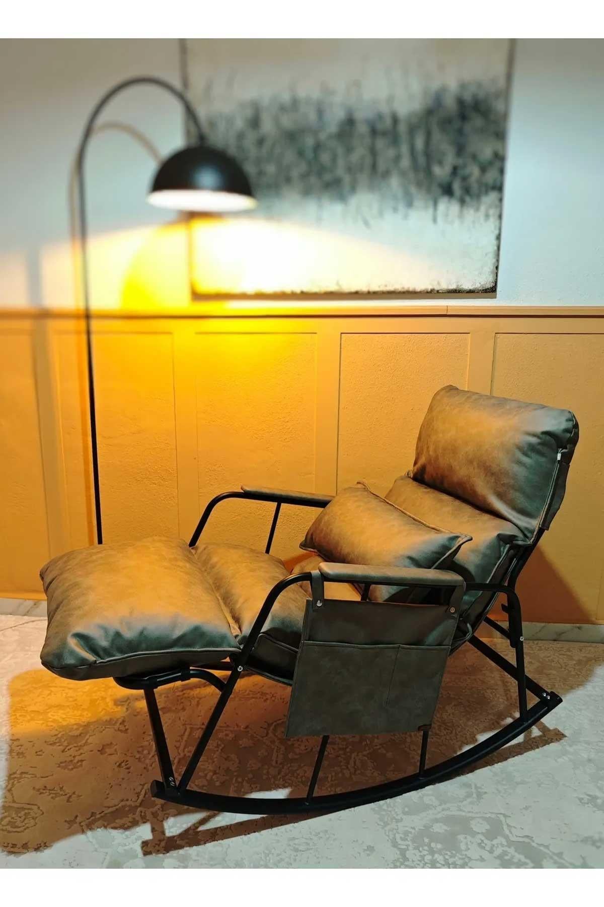 Dy Home Garden Mekanizmalı Sallanan Koltuk, Sallanan Şezlong, Tv Koltuğu, Dinlenme Koltuğu, Okuma Koltuğu Gri