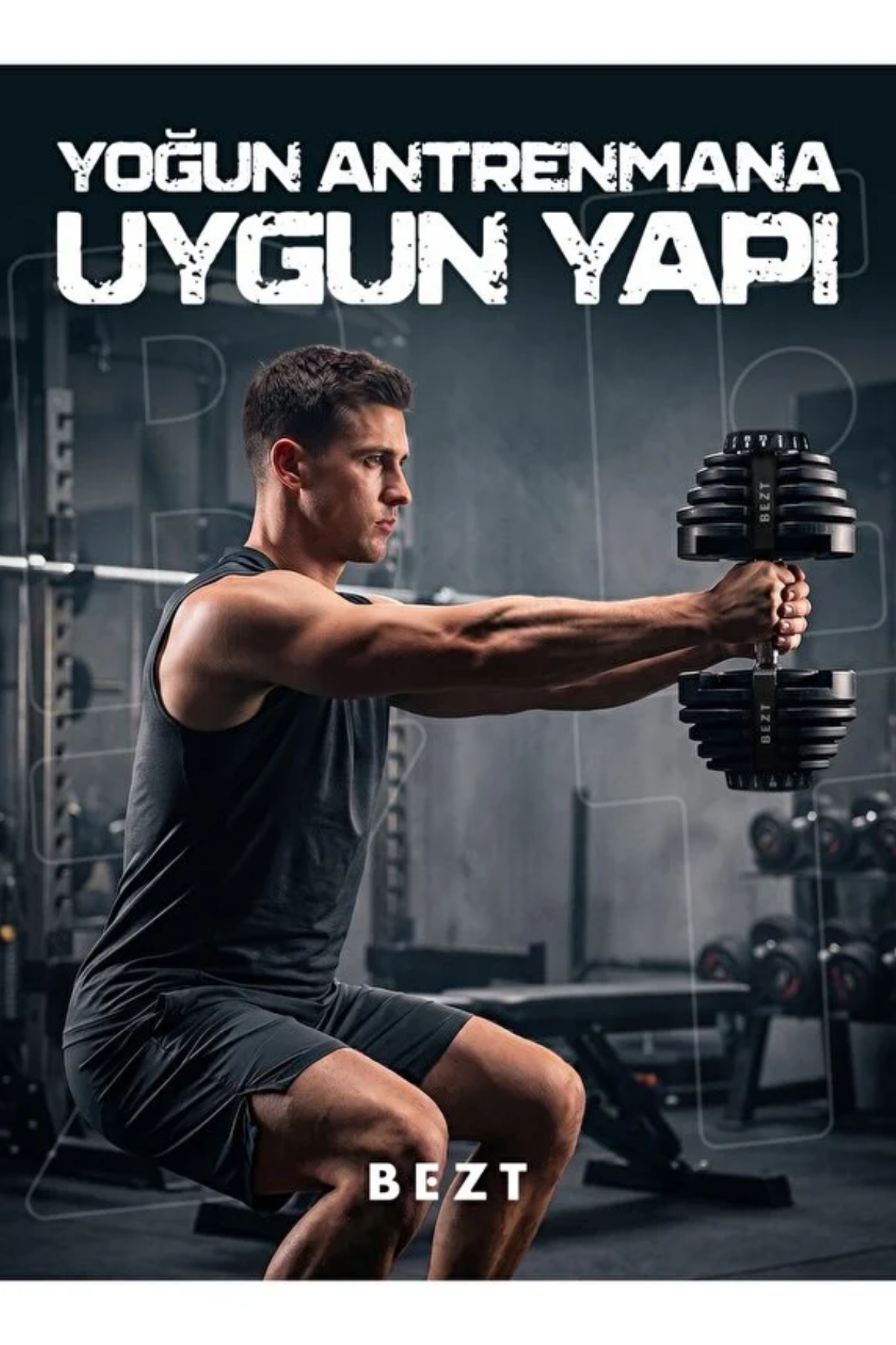 Bezt Pro Sports 2'li Ayarlanabilir Dambıl Seti 40 KG x 2 (Toplam 80 KG) - Siyah Ağırlık Seti