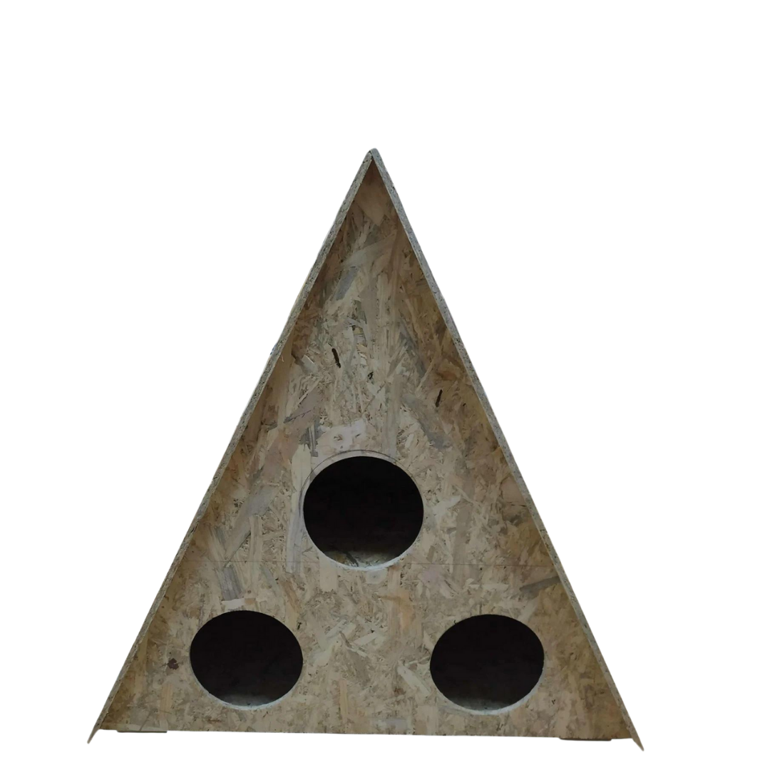 Melada Kedi Evi Dış Ortam Uygun Ahşap Kedi Evi OSB 78x76x35 cm