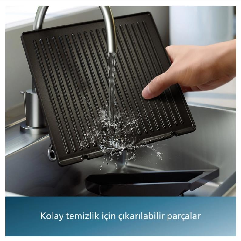 Philips HD6301/90 5000 Serisi Izgara ve Tost Makinesi Inox