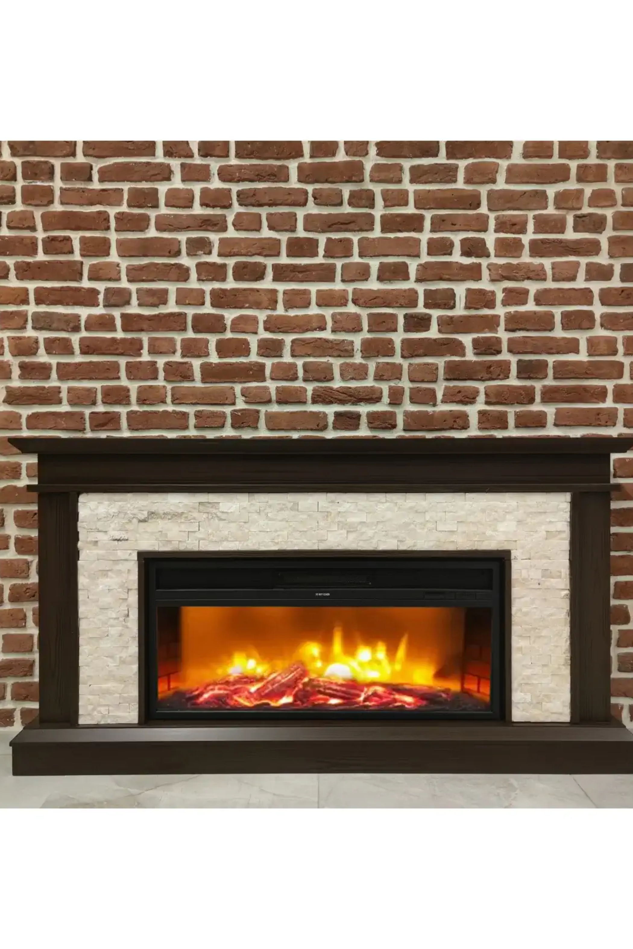 Dlc 1162KHV 1800W Kahve Dekoratif Elektrikli Şömine