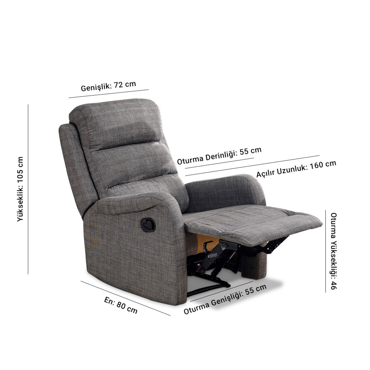 Niron Comfort Fonksiyonel Tekli Koltuk Tv / Baba Koltuğu - Berjer