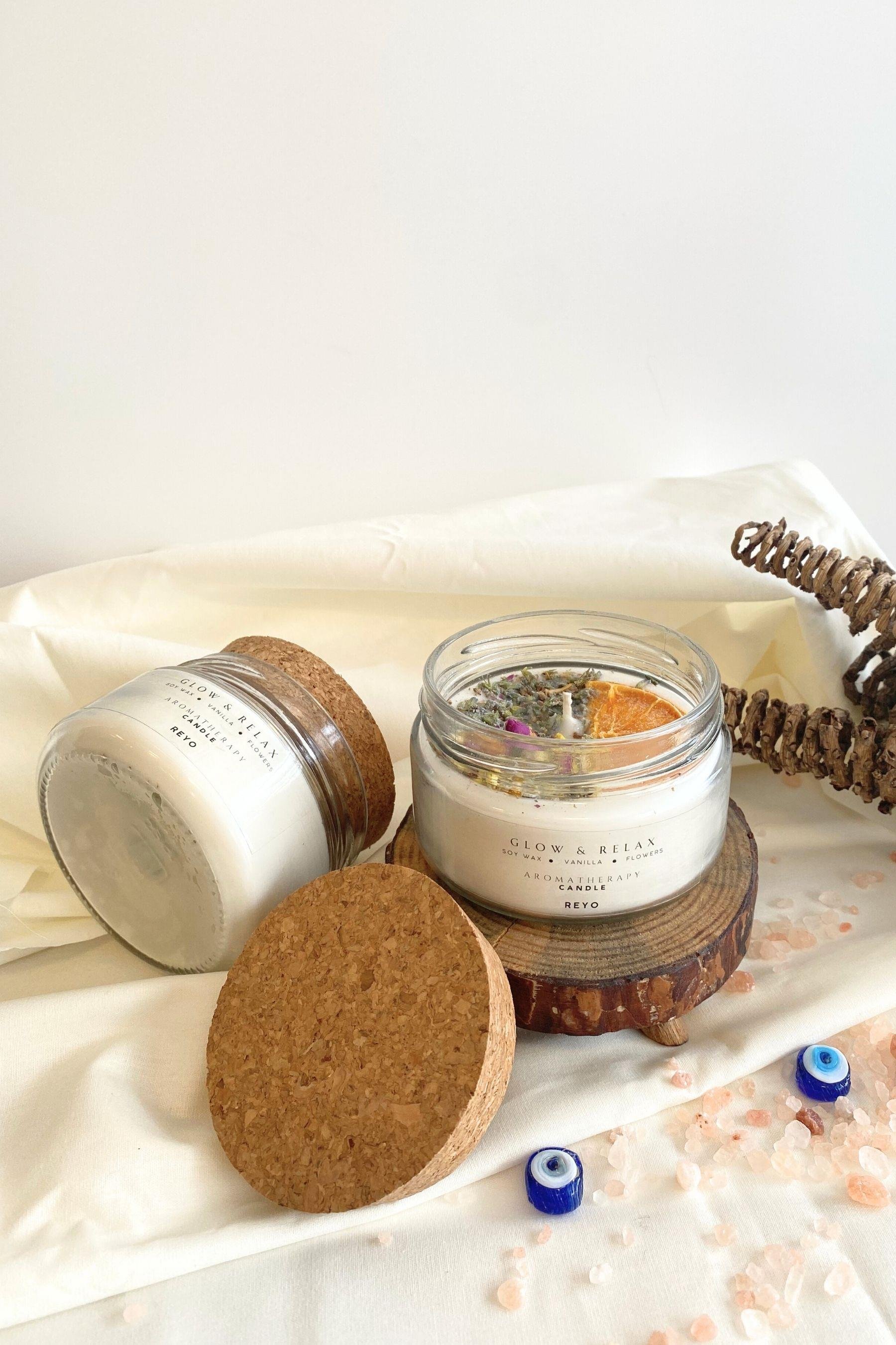 Reyo Enerji Ritüeli Mum Vanilya Oryantal ve Baharat Notalı %100 Soya Wax Meditasyon Aromaterapi