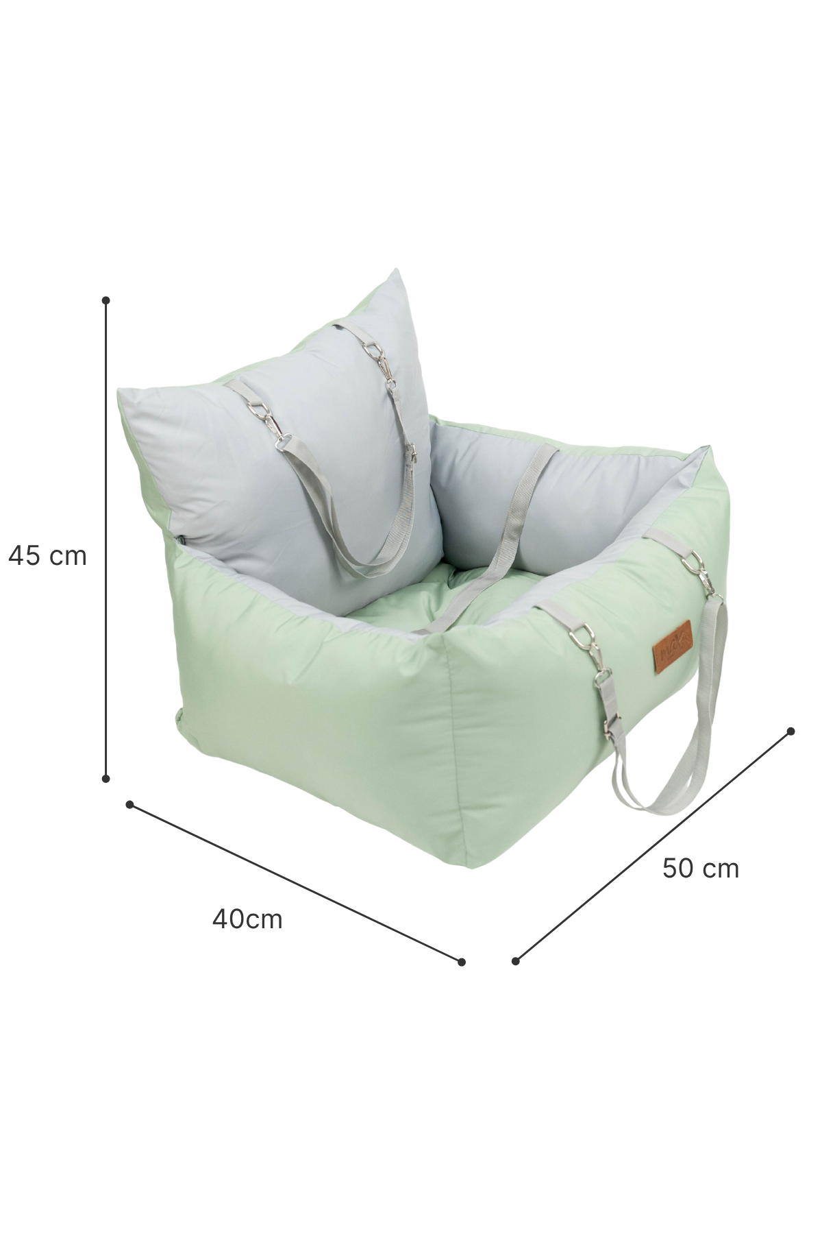 Reyo Max Design Maxie Comfort Drive Araba Koltuğu ve Köpek Yatağı Mint – Evcil Hayvan Araç İçi Güvenli Taşıma Koltuğu, Konforlu Seyahat Yatağı