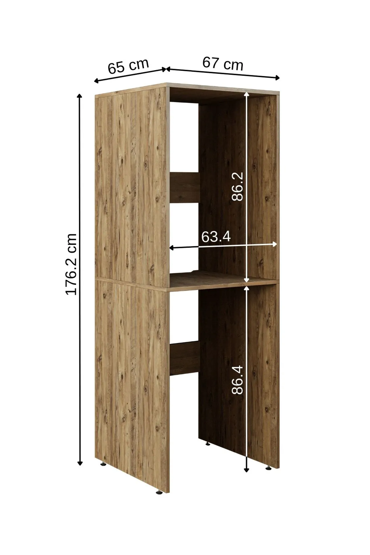 RoomArt Banyo Dolabı Çamaşır Ve Kurutma Makinesi Dolabı Atlantik Çam