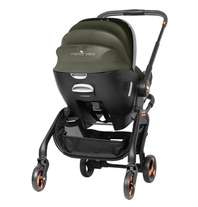 Merkür Bebe Onyx 2'si 1 Arada Oto Koltuğu Bebek Arabası Yeşil