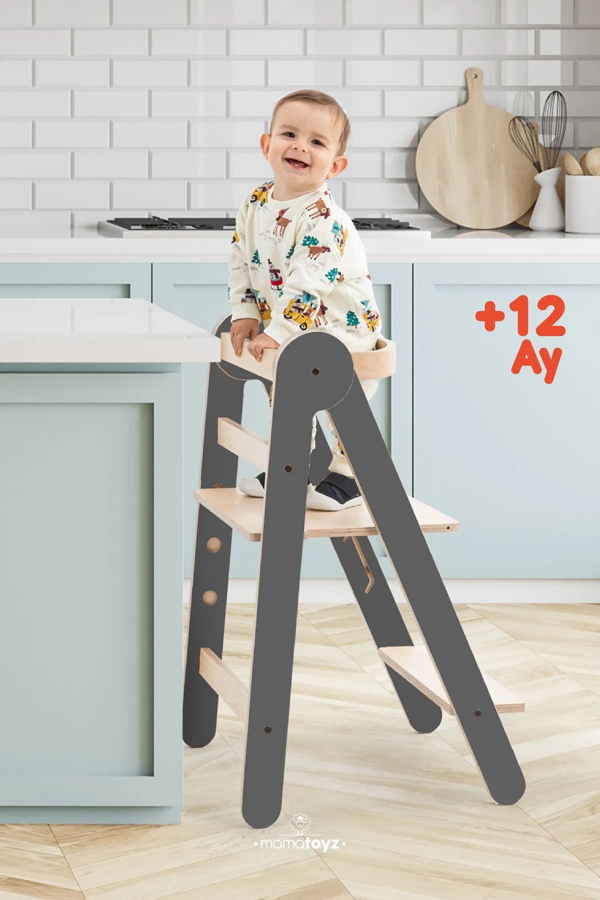 Mamatoyz Fold Öğrenme Kulesi – Gri