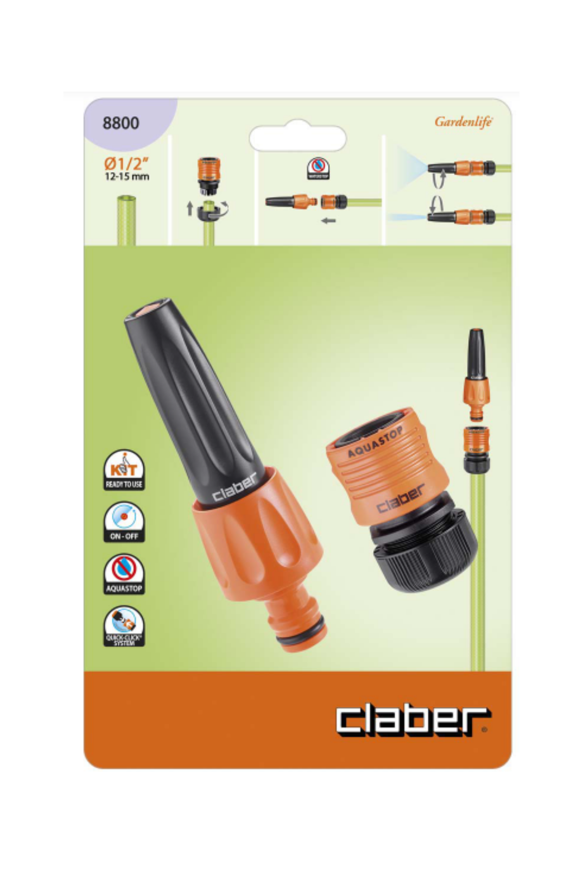 Claber 8800 Jet Sprey Sulama Başlığı Adaptörlü