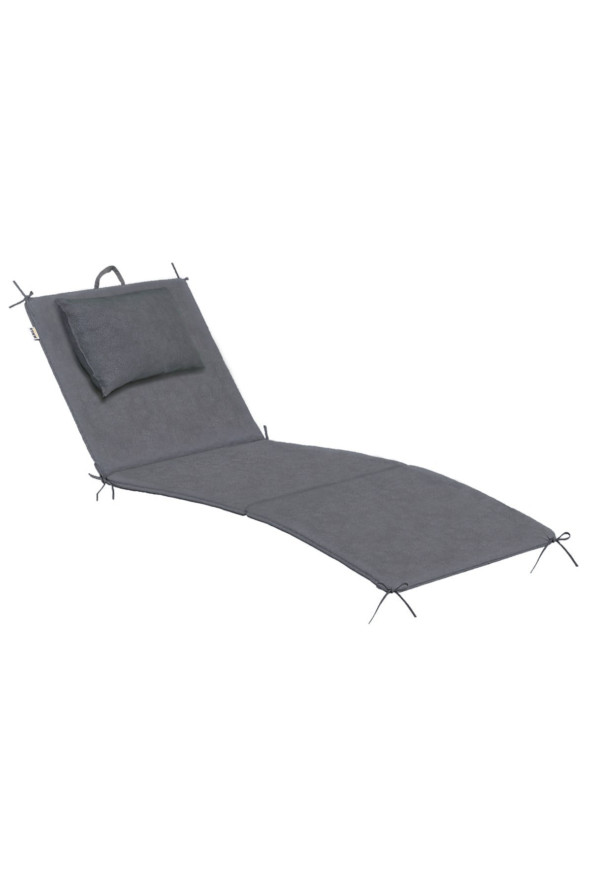 Haegs Şezlong Minderi, Havuz Plaj Outdoor Kamp için Katlanır Sünger Minder, Dış Mekan Süet Kumaş Kılıf, Dış Mekan Mobilyaları İçin Veranda Yedek Minderi 22 Dens / 180x55x4 cm - Gri