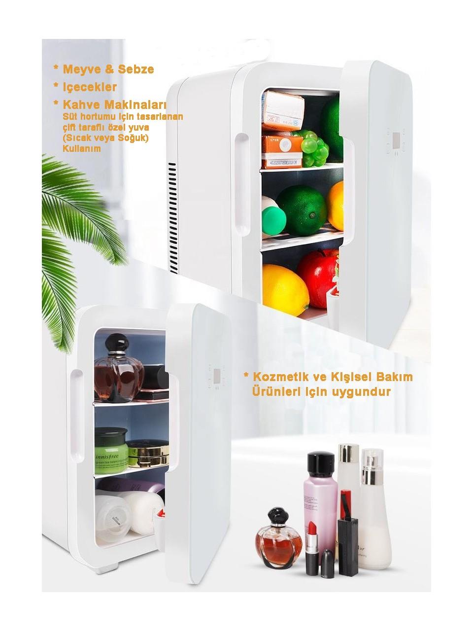 Mars&Hars KCB10 12/220 Kahve Makinesi Uyumlu Çok Amaçlı 10 Litre Mini Buzdolabı