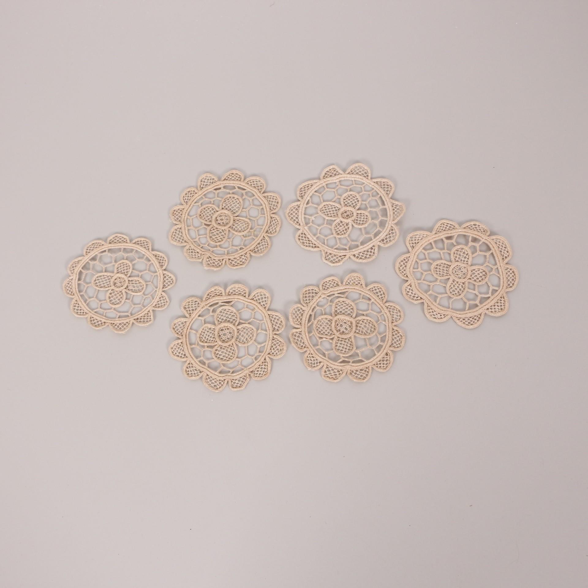 Mylamp Tığ Örgüsü Dantel 6'lı Bardak Altlığı 10cm - TIGALT-100