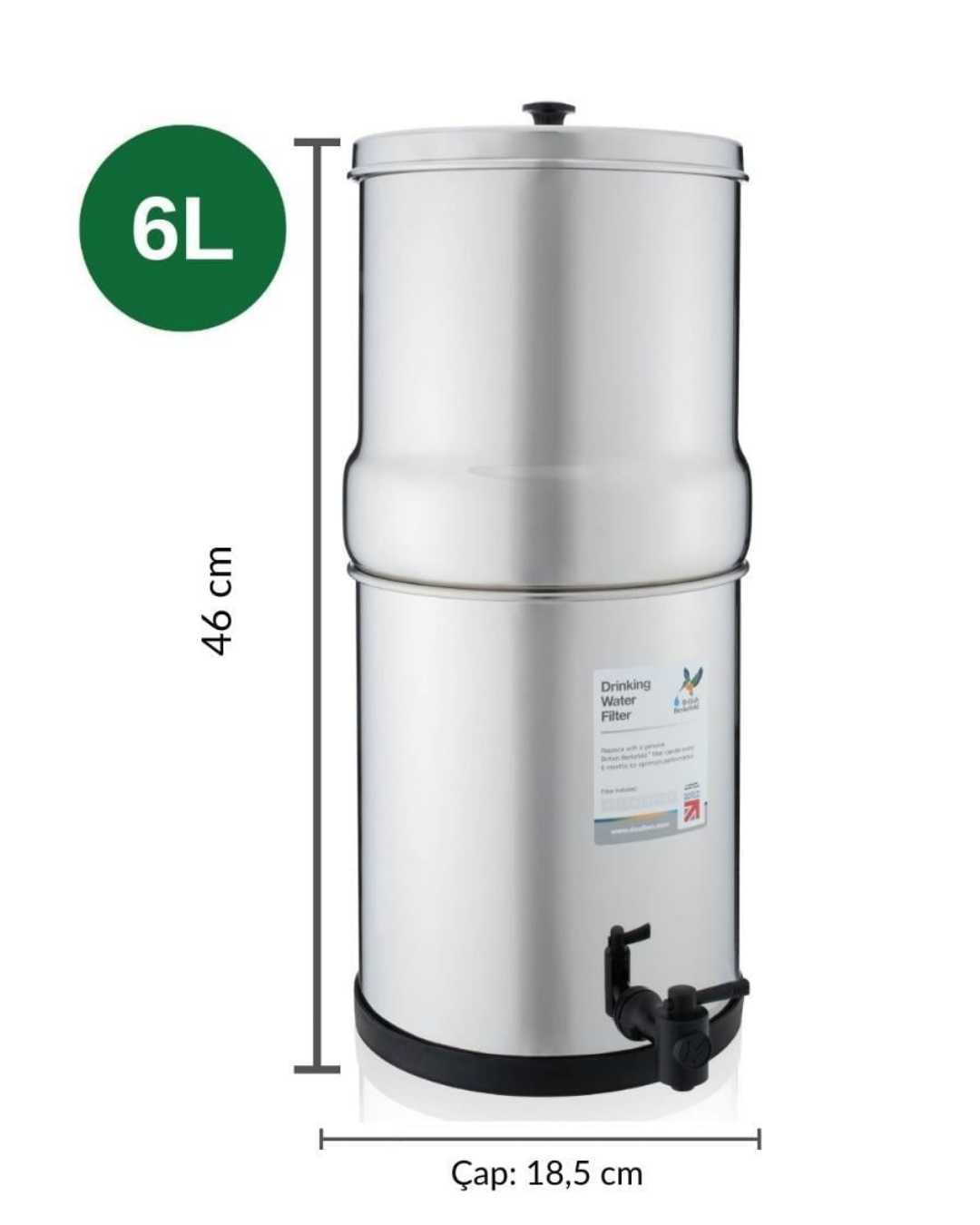 British Berkefeld 6 Lt Portatif Su Arıtma Cihazı 2 Filtre