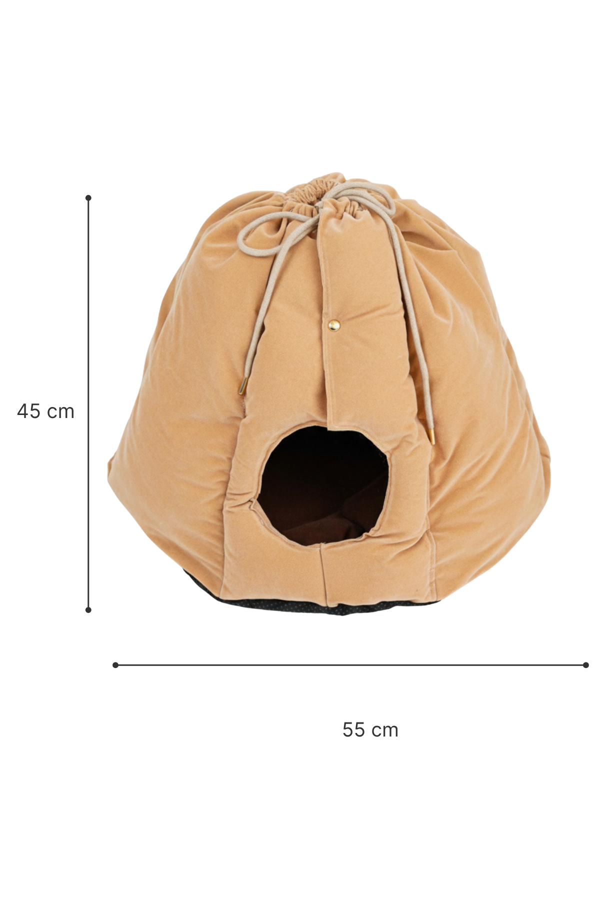 Reyo Max Design Maxie Dream Pouch Kedi Yuvası ve Köpek Yatağı Latte – Yumuşak, Konforlu Peluş Kedi Evi ve Evcil Hayvan Yatağı