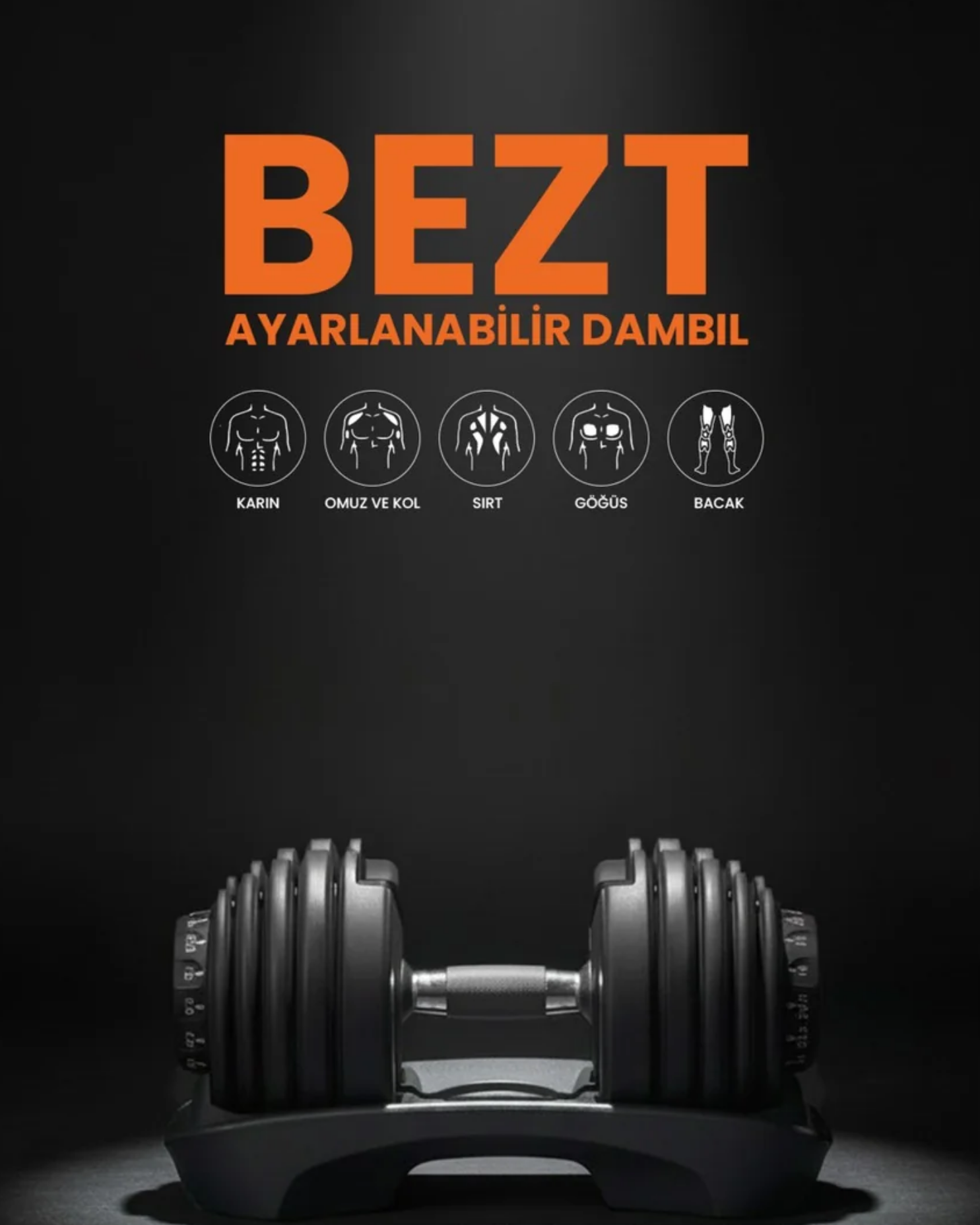 Bezt Pro Sports Ayarlanabilir Dambıl Seti 2,25–24 kg Siyah