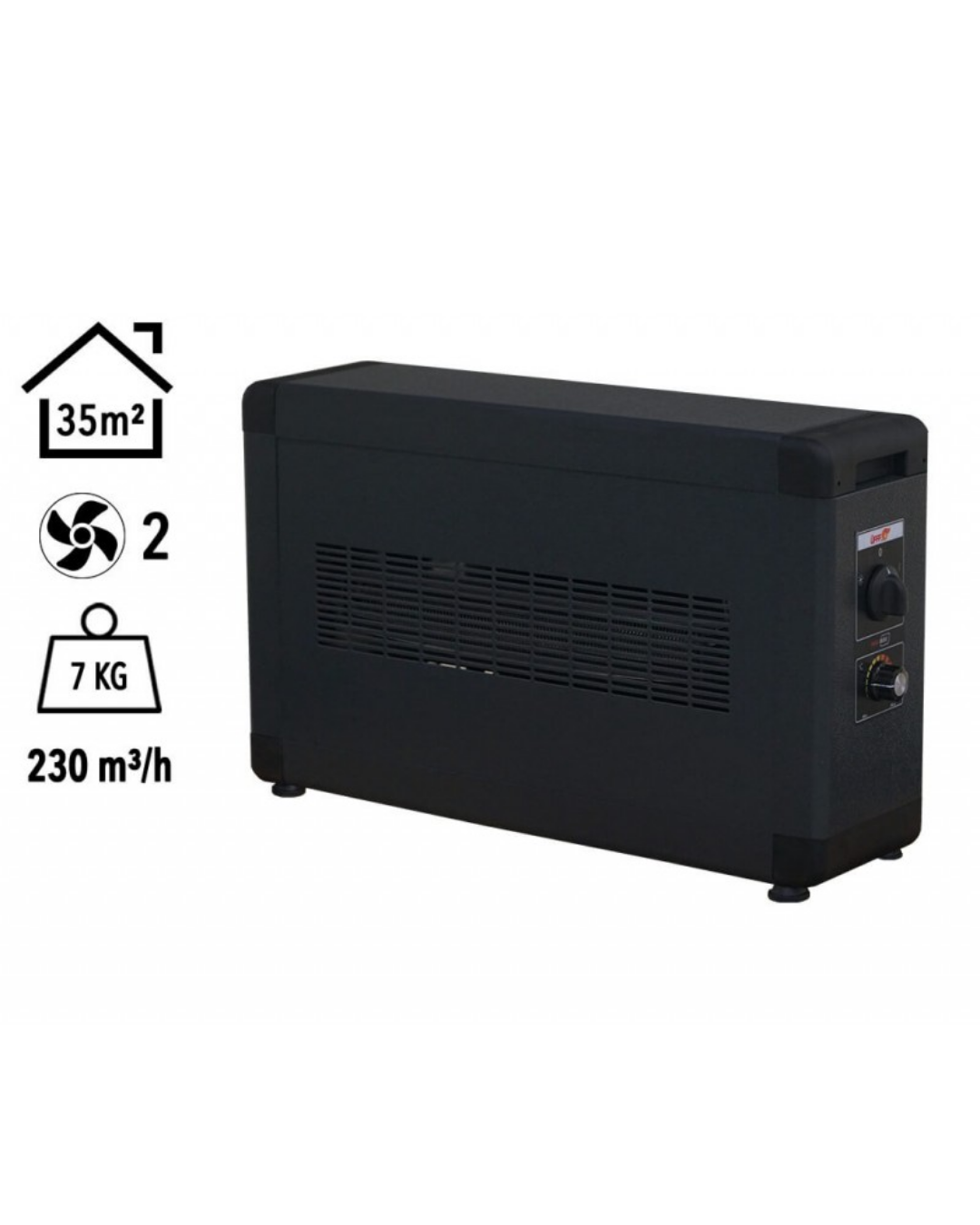 Heatbox HBB3000F Board 3000 watt Monofaze Elektrikli Fanlı Isıtıcı Füme