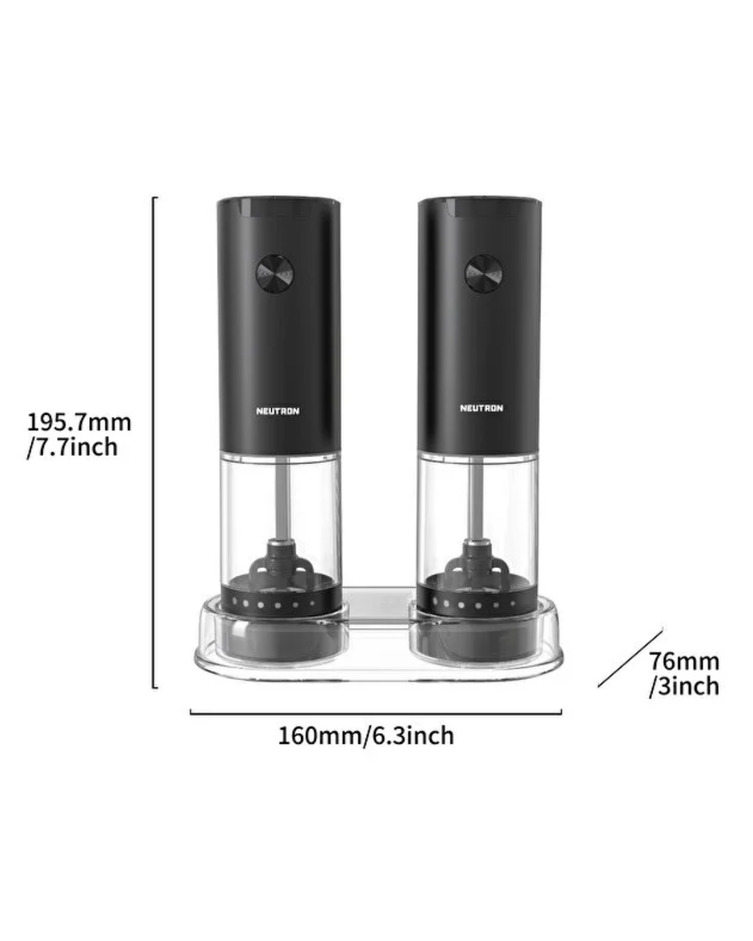 Neutron NTL-PG-33D Elektrikli Çiftli Baharat Öğütücü