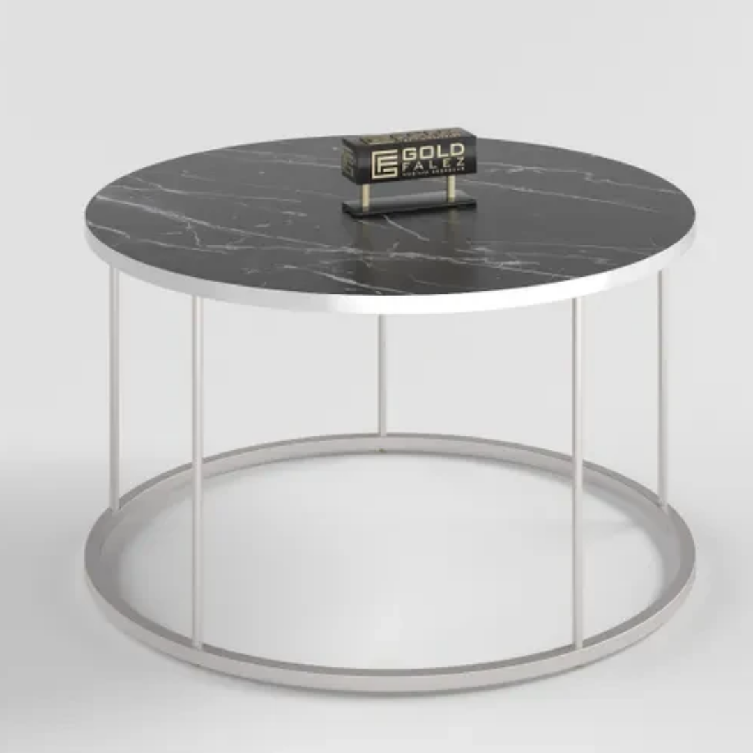 Gold Falez Orta Sehpa Terra Lüx Gümüş Bendir