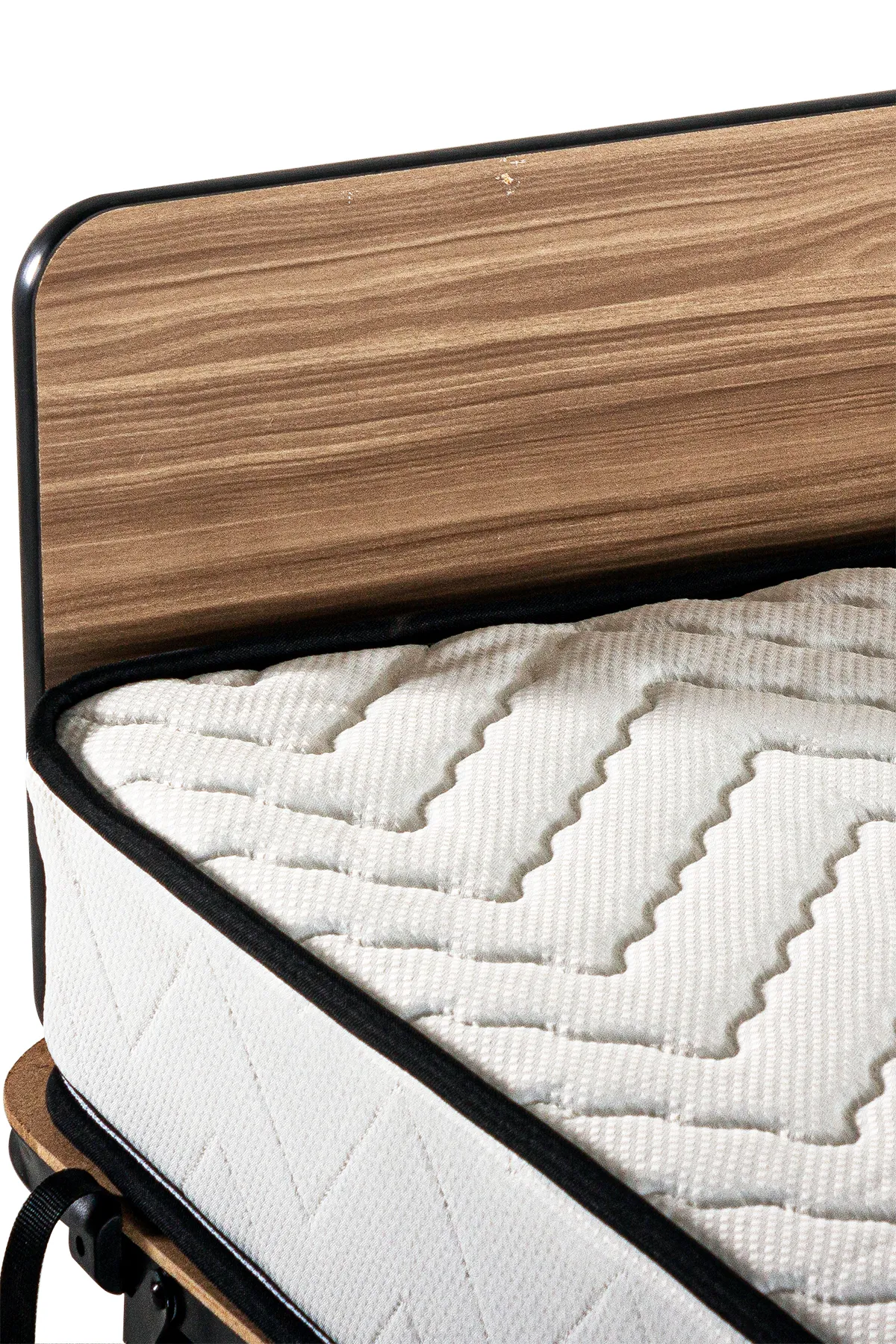 Niron Katlanır Yatak | 80x190 Cm Katlanabilir Portatif Karyola Ve Ortopedik Yaylı Yatak