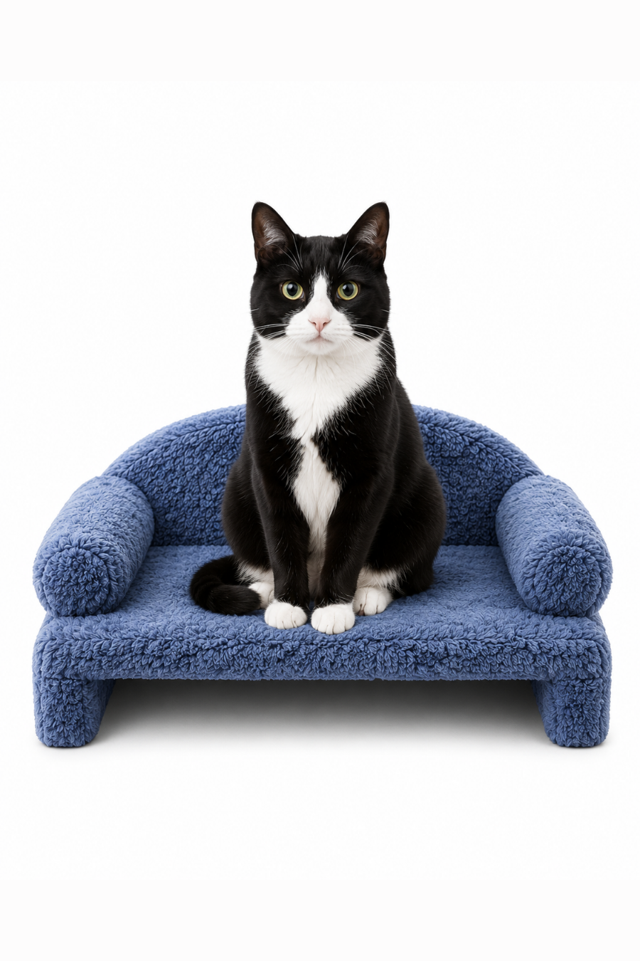 Reyo Pet Peluş Kedi Oturma Koltuğu Kedi Yatağı Lacivert