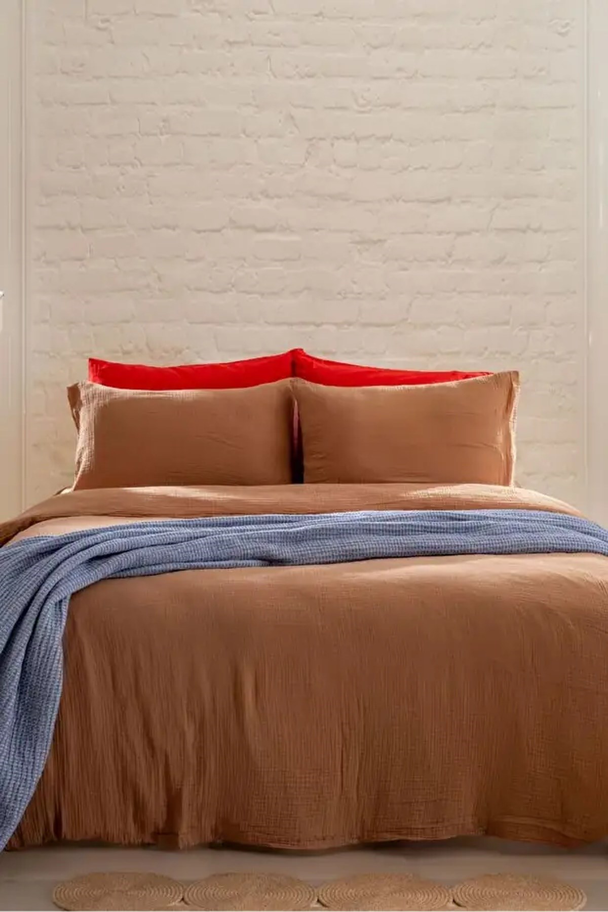 Mylasa Home Area Serisi Tek Kişilik Yorgan 180x240 cm %100 Pamuk Ultra Yumuşak Saks Mavisi