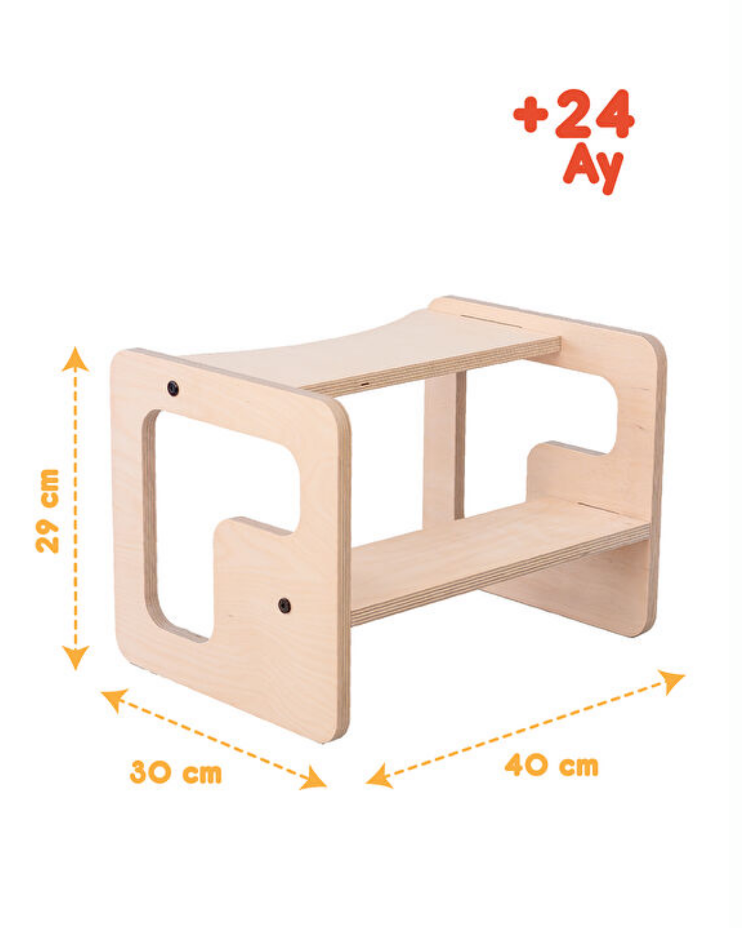 Mamatoyz Stepin Box Natural Color Ahşap Kule Basamağı