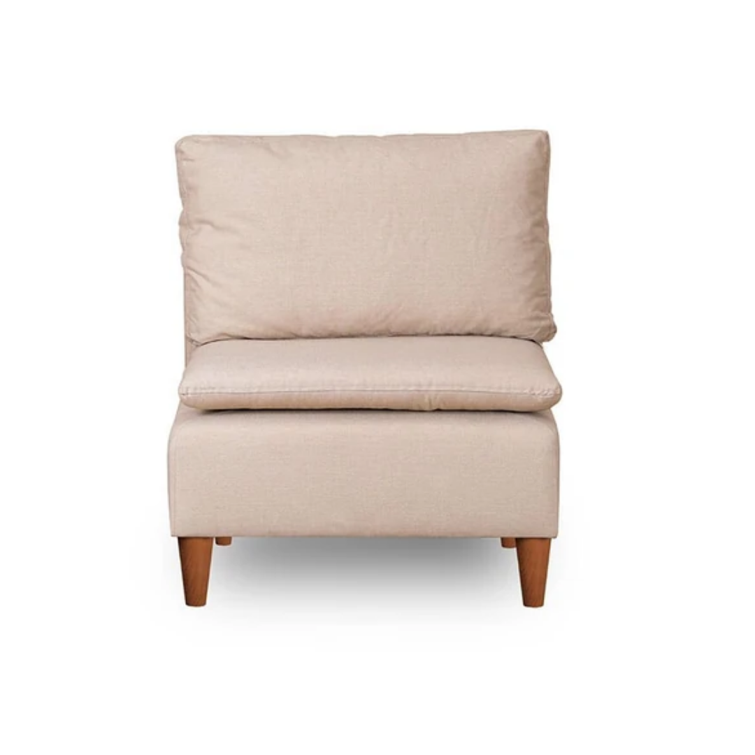 Pafu Lungo Tekli Kolsuz Modül Koltuk, Krem